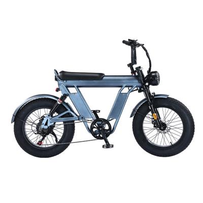 China Bicicleta eléctrica de 20 pulgadas de neumático graso con marco de aleación de aluminio de 48V y doble suspensión en venta