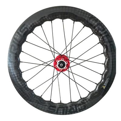 China 24-30h 20 Inch 451 Carbon Wheelset Foldable Bicycle Wheelset Clincher Disc Brake Carbon Folding Bike Wheels for sale