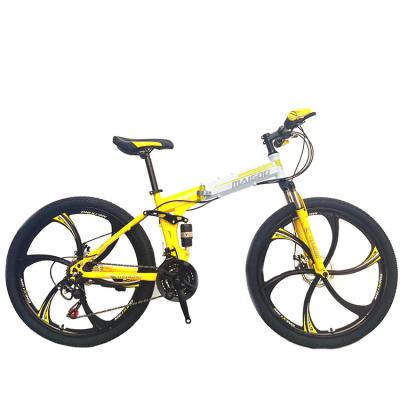 China Bicicleta de montaña de acero plegable de 21 velocidad de 26 pulgadas con juego de desvío de torneo SHIMANO en venta