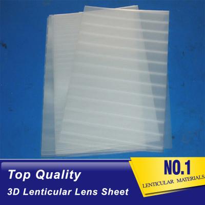China PLASTIC LENTICULAR 100lpi lens sheet 3d lenticular 0.35mm PET film matericals for 3d flip zoom morphing animation effect for sale