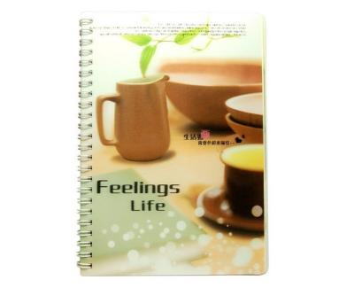 China buy A5 Spiral Lenticular Cover Notebook plastic pp pet 3d lenticular notebooks sale and export Netherlands for sale