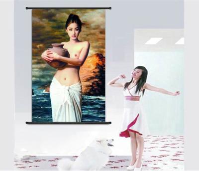China PLASTIC LENTICULAR lady portrait painting 3d moving portrait photo with plastic lenticular material for sale
