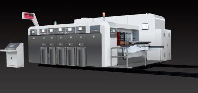 China Fabricación de cartón Máquina de impresión Flexo de corte de matriz de ranuras Equipo de apilamiento automático en venta