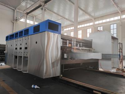 China Gran tamaño cartón corrugado caja de ranuras máquina de control PLC en venta