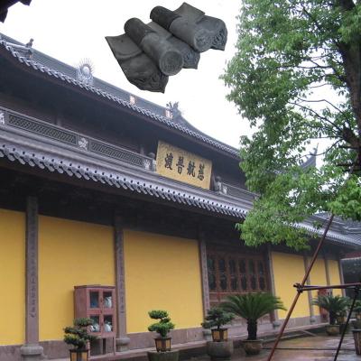 China Buddhist Classic Grey Ceramic Roof Tiles 160mm Chinese Temple Shaolin for sale