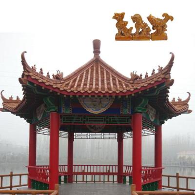 Chine Belvédère vitré par style asiatique en bois brillant de toit carrelé de jardin de tuiles de toit de belvédère à vendre