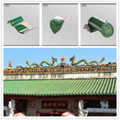 China Temple Hand Made Clay Tiles Asian Antique Building Materials Roof Tiles for sale