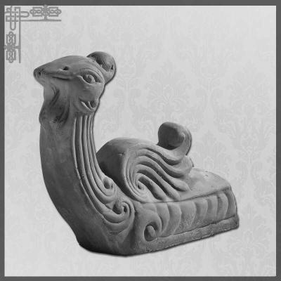 China Buddhist Temple Decorative Chinese Roof Ridge Tile With Phoenix Pattern for sale