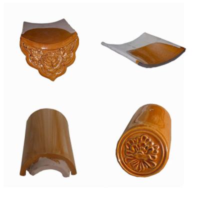 China Garden Gazebo Roof Style Ceramic Roof Tiles Chinese Style Glazed for sale