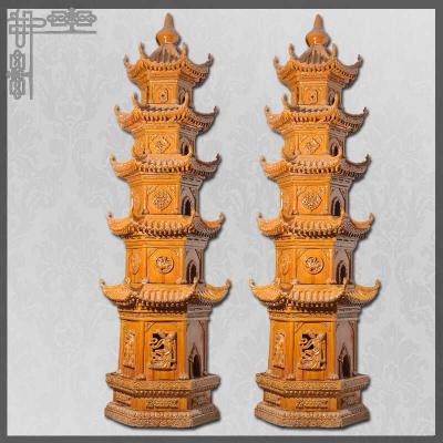 Chine Fait main adaptez la maison aux besoins du client chinoise de découpage énorme Art Collection de décoration de toit de pagoda de taille et de couleur à vendre