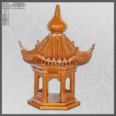 Chine Glazed Small Pavilion Chinese Roof Ornaments For Malaysia Temple Customization à vendre