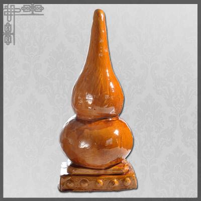 中国 Ceramic Calabash Shape Chinese Roof Ornaments Building Art high plasticity 販売のため