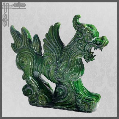 China SGS Garden Building Chinese Kylin Ornament Chinese Porcelain Figures Waterproofing for sale