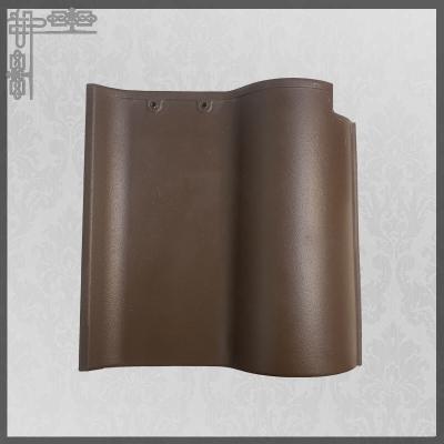 China Spanish Coffee Brown Color Glazed Ceramic Roof Tiles Matt Surface  220*220mm for sale