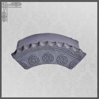 China Villa Design Classical Chinese Clay Roof Tiles Roof Edge Tile Natural Grey for sale