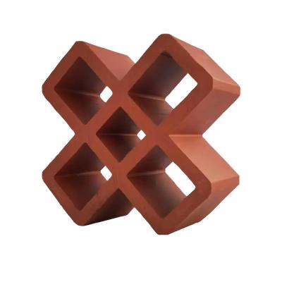 China frost resistance Terracotta Wall Breeze Blocks Red Garden Decorative Clay Brick for sale