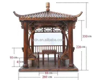 China Sustainable Outdoor Chinese Wooden Pavilion Anti Corrosion for sale