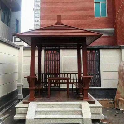 China Waterproof Chinese Style Outdoor Garden Pavilion Composite Wood Wpc for sale