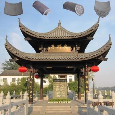 China Garden Pagoda Material Unglazed Clay Roof Tiles For Building Repairing Replacement for sale