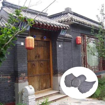 China Fireproof Grey Color Chinese Clay Roof Tiles For China Pagoda Garden Building à venda