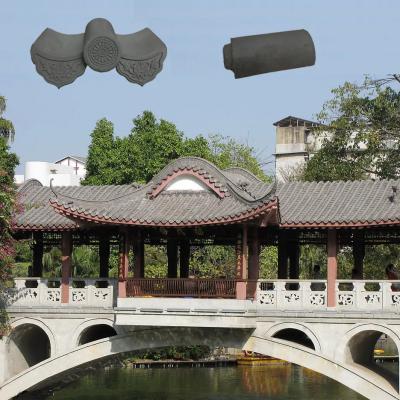 China Heatproof Chinese Clay Roof Tiles Natural Grey Color en venta