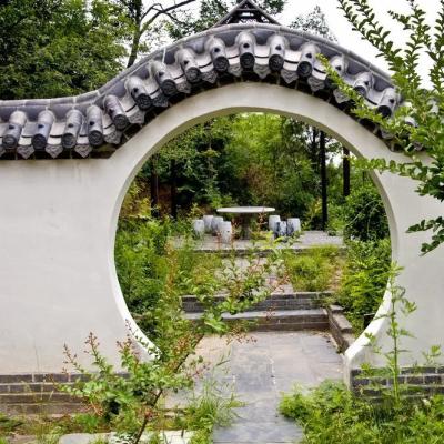 China Beautiful Roof Design Garden China Clay Tiles For Moon Gate for sale