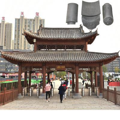 China Construction Team Chinese Clay Roof Tiles For Garden Building Ancient Pergola Roofing Te koop