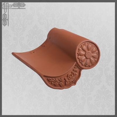 China Villa Roofing Material 10mm Spanish Clay Roof Tiles Red Terracotta for sale