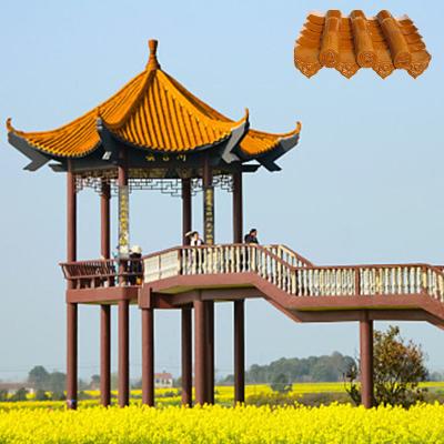 China Antigua China Sancai-amarillo acristalado techo de terracota azulejos estilo asiático para la casa del templo en venta