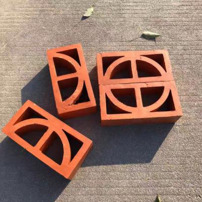 China Natural Terracotta Hollow Clay Blocks Brick Material Building Wall Panels Decorative Breeze for sale