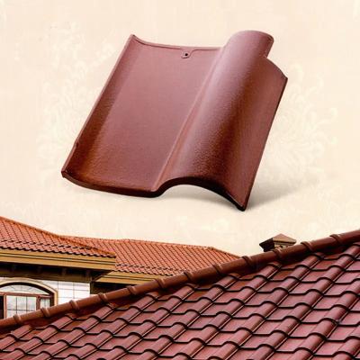 中国 S Shape Spanish Glazed Ceramic Roof Tile Red Roofing Shingles Roof Decoration 販売のため