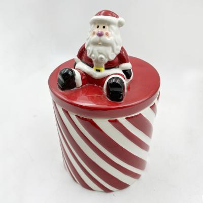China Custom Size Red And White Colors Ceramic Cups With Handle Coffee Mug For Christmas Gift for sale