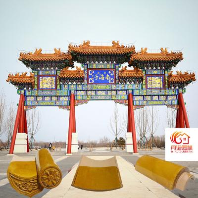 China Telhas de telhado chinês telhas de gotejamento telhas de telhado dragão acabamentos para decoração de edifícios à venda