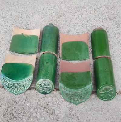 China Chinese Green Glazed Terracotta Roof Tiles for Garden Pavilion and Antique Buildings à venda