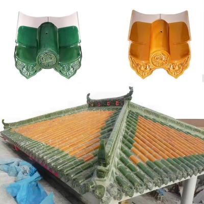 Chine Asian Roof Green Ceramic Traditional Temple Tile Building Roofing Material à vendre