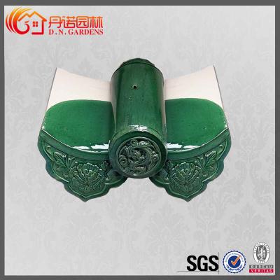 中国 庭の望楼のための中国語によって艶をかけられる緑の屋根瓦 販売のため