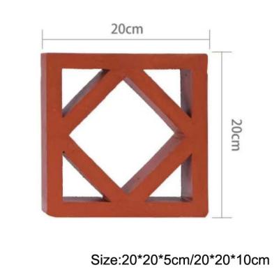 China Courtyard Jali Hollow Decorative Terracotta Bricks Window Perforated Wall Tiles for sale