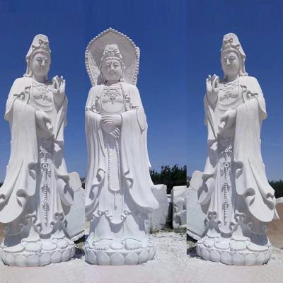 Chine Sculpture en pierre chinoise antique Figues en marbre de la statue 2m Chine de Guanyin à vendre