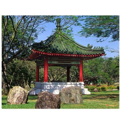 China Arbours Prefab Chinese Style Pavilion 2.6m Garden Pavilion Wooden Gazebo for sale