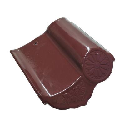 China House Villa Glazed Terracotta Roof Tiles Spanish Grey Red Building Material for sale