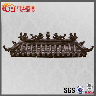 China Chinese Decorative Roof Tiles Clay Unglazed Matt Dragon Pattern Traditional for sale