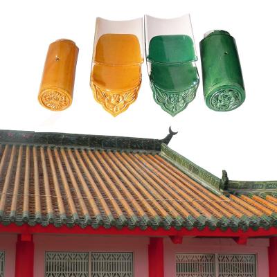 China Handmade Chinese Glazed Roof Tiles Ceramic Malaysia Temple Asian for sale