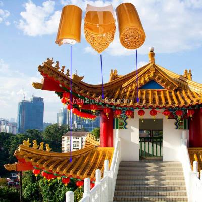 China Pagoden-chinesische glasig-glänzende Dachplatte-glatter Landhaus-Tropfenfänger-dekorative Dachplatten zu verkaufen