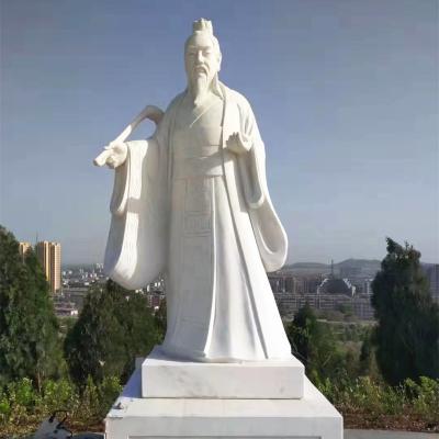China Marble Carving 2m Chinese Stone Statue Garden Laozi Ancient Chinese Buddha Statue for sale