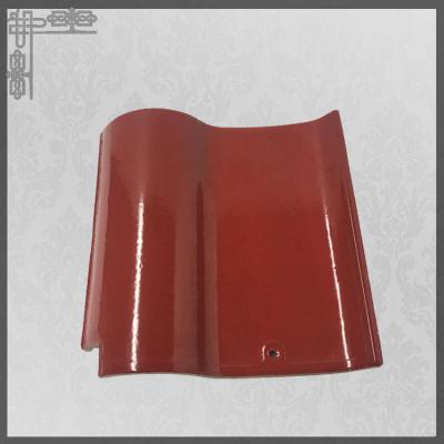 China Red Ceramic Chinese Glazed Roof Tile Double Roman S Type Modern for sale