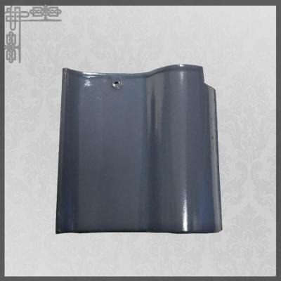 China S Type Glossy Ceramic Roof Tiles House Glazed 220mm Grey Clay Roof Tiles for sale