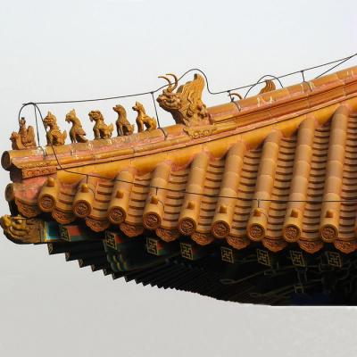 中国 中国の仏教寺院の屋根ふきの物質的なアジア陶磁器の屋根瓦 販売のため
