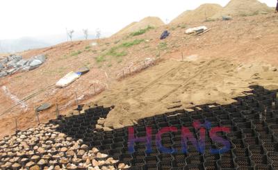 China Stretched Perforated HDPE Slope Protection Geocell Mesh For Retaining Wall And Soil Stabilization en venta