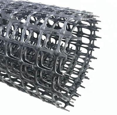 China Stretchy Black Biaxial Geogrid And Geotextile Fabric For Roads Mining Reinforcement for sale