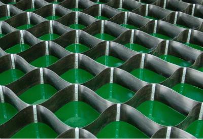 China PET High Strength Riveted Geo Cell Grid Gravel Grid Mat For Road Envirogrid for sale